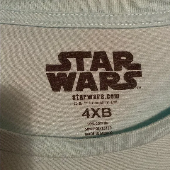 Star Wars Light Blue Tee with Logo - Picture 2 of 5